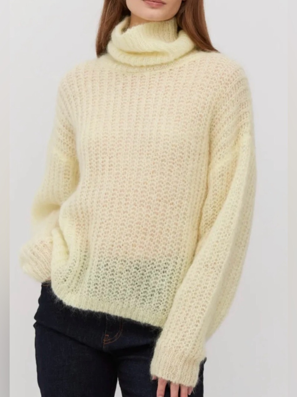 Butter Yellow  Turtleneck Sweater size 32/34